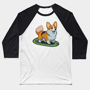 Corgi Portrait Baseball T-Shirt